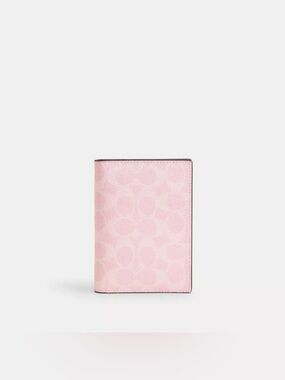 Coach powder pink passport holder